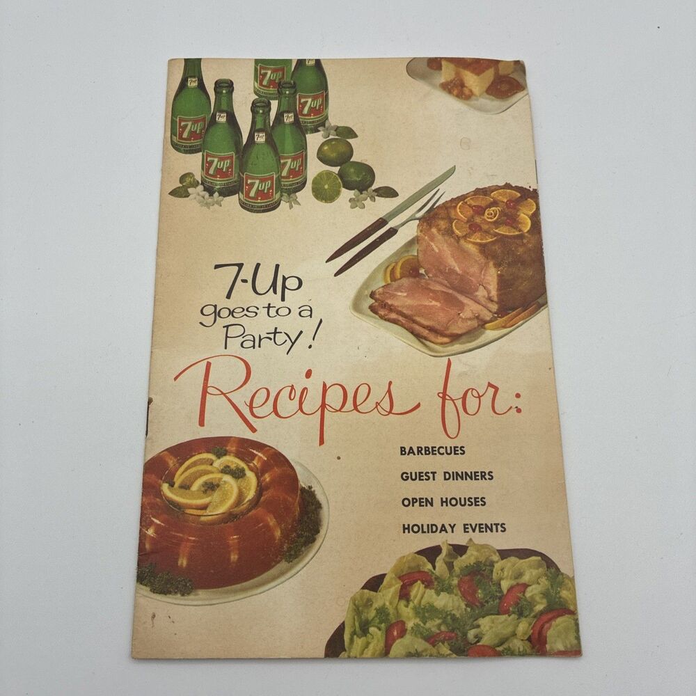 Vintage 7-Up goes to a Party Recipe 1961 Pamplet